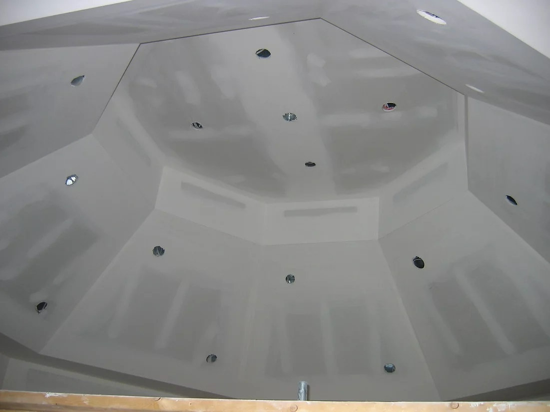 Hexagon drywall ceiling